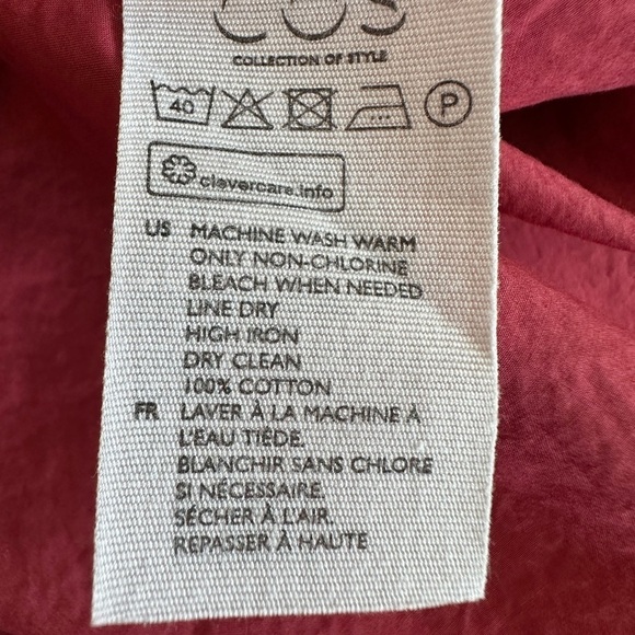 COS Cotton Short Sleeve Dress Size 4 - Picture 3 of 11